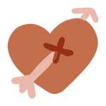 small heart with arrow icon